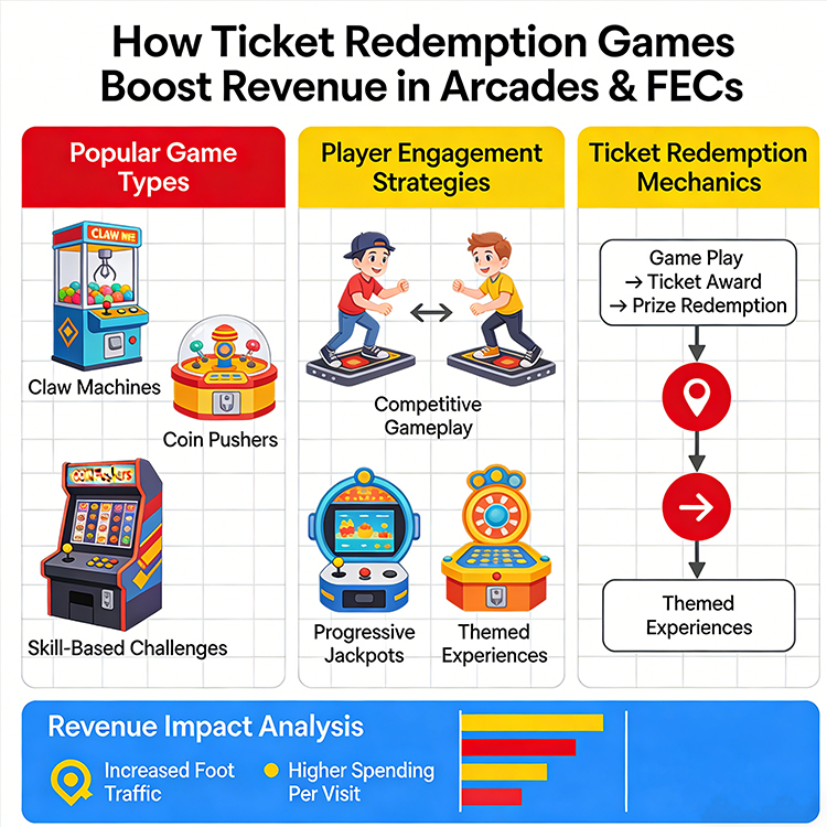 How Ticket Redemption Games Increase Revenue in Arcades and FECs