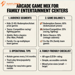 Arcade Game Mix for Family Entertainment Centers